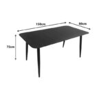 Τραπεζαρία Heven Vista σετ 7τεμ μαύρο αλουμίνιο 150x80x72εκ - Image 7