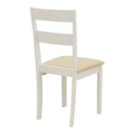 Τραπεζαρία Dallan Mabor 5τεμ λευκό rubberwood 120-150x80x73,8εκ - Image 5