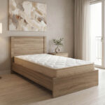 Κρεβάτι με στρώμα Athos Sleepy sonoma 90x190εκ