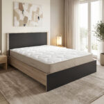 Κρεβάτι με στρώμα Athos Sleepy sonoma ανθρακί 160x200εκ