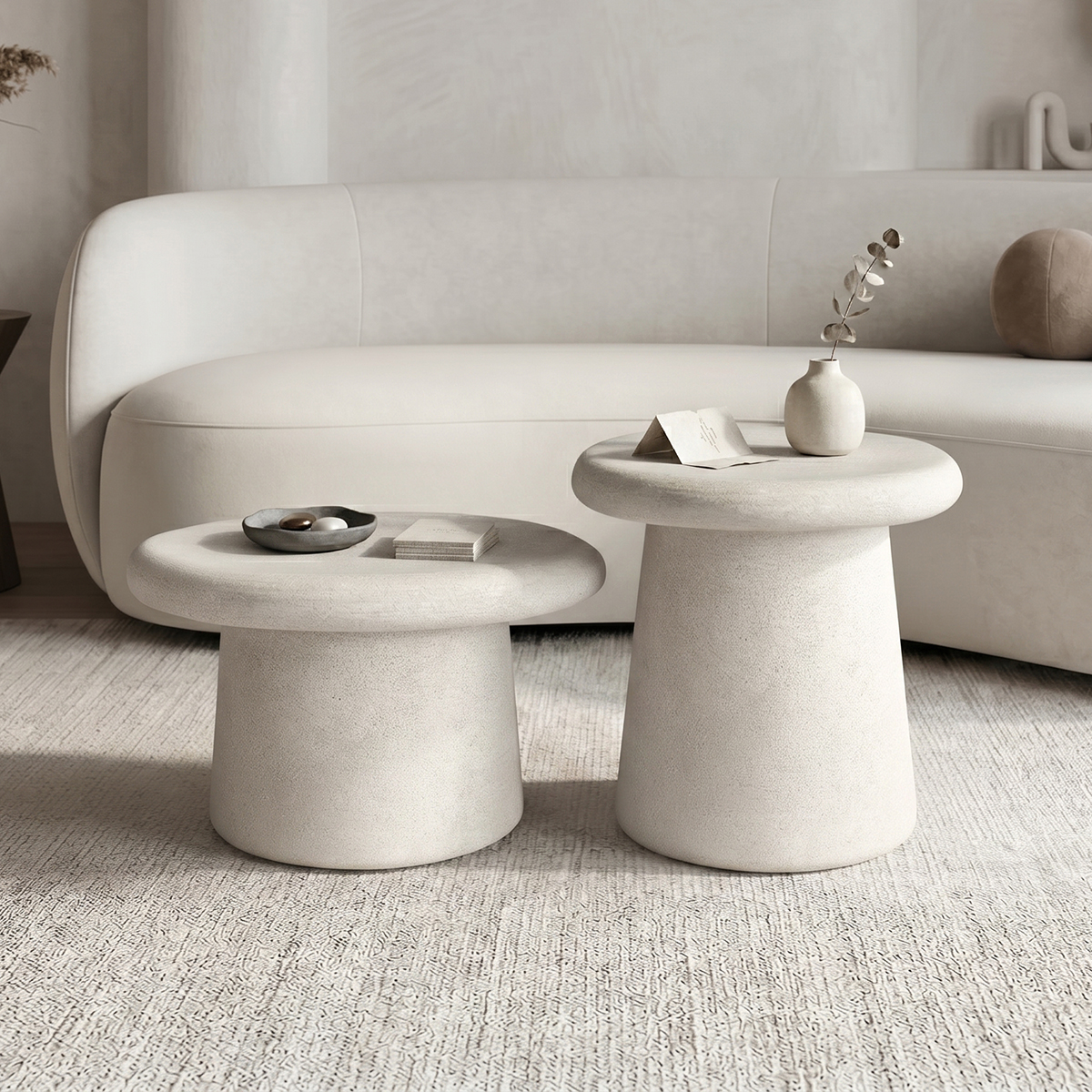 product_pako_200-001857 Τραπέζια σαλονιού Herona σετ 2τεμ λευκό - Image 1