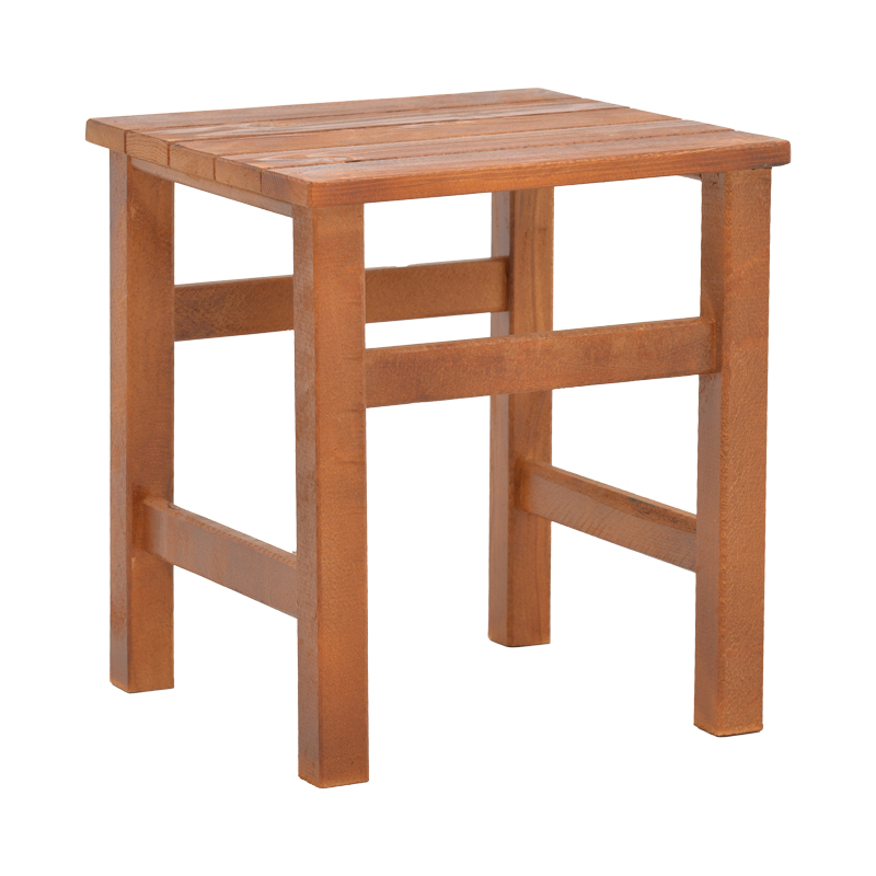 product_pako_211-000018 Τραπεζάκι παραλίας Summrine μασίφ ξύλο οξιάς σε καρυδί χρώμα 40x40x45εκ - Image 1