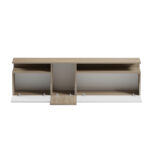 Έπιπλο τηλεόρασης Vendora σε sonoma-λευκή απόχρωση 150x29.5x46.3εκ - Image 2