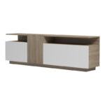 Έπιπλο τηλεόρασης Vendora σε sonoma-λευκή απόχρωση 150x29.5x46.3εκ - Image 5