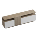 Έπιπλο τηλεόρασης Vendora σε sonoma-λευκή απόχρωση 150x29.5x46.3εκ - Image 6