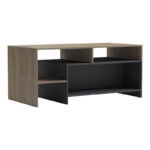 Τραπέζι σαλονιού Consa sonoma - ανθρακί 120x60x52.8εκ - Image 2
