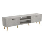 Έπιπλο τηλεόρασης Gorna μπεζ εφέ μαρμάρου 180x35x48.6εκ - Image 3