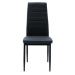 Καρέκλα Parker PU ανθρακί-μαύρο πόδι 42x48x98εκ (Σετ 4 τεμαχίων) - Image 5