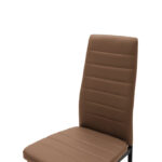 Καρέκλα Parker PU καφέ-μαύρο πόδι 42x48x98εκ (Σετ 4 τεμαχίων) - Image 5