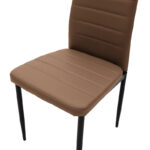 Καρέκλα Parker PU καφέ-μαύρο πόδι 42x48x98εκ (Σετ 4 τεμαχίων) - Image 6