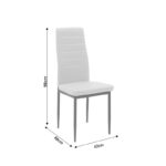 Καρέκλα Parker PU καφέ-μαύρο πόδι 42x48x98εκ (Σετ 4 τεμαχίων) - Image 7