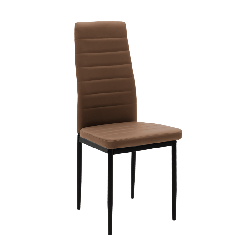 product_pako_270-000003 Καρέκλα Parker PU καφέ-μαύρο πόδι 42x48x98εκ (Σετ 4 τεμαχίων) - Image 1