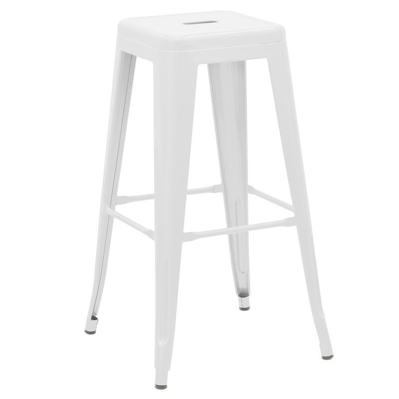 product_pako_270-000011 Σκαμπό μπαρ Utopia λευκό μέταλλο 42x42x76εκ - Image 1
