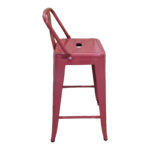 Σκαμπό μπαρ μεσαίου ύψους με πλάτη Utopia terracotta 42x42x86εκ - Image 2