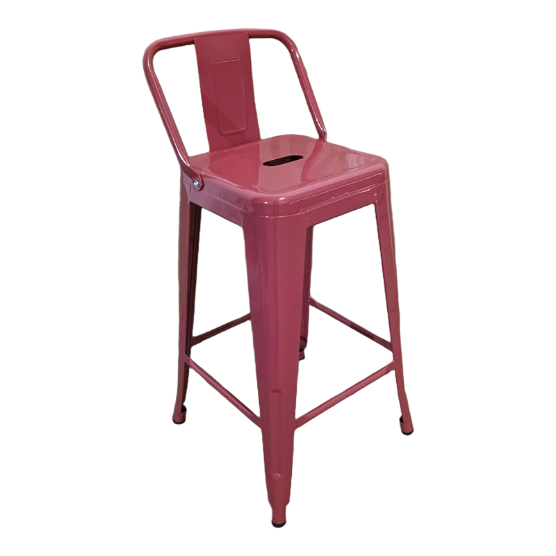 product_pako_270-000078 Σκαμπό μπαρ μεσαίου ύψους με πλάτη Utopia terracotta 42x42x86εκ - Image 1