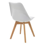 Καρέκλα Gaston PP-PU λευκό-φυσικό πόδι 48x55x83εκ (Σετ 4 τεμαχίων) - Image 2