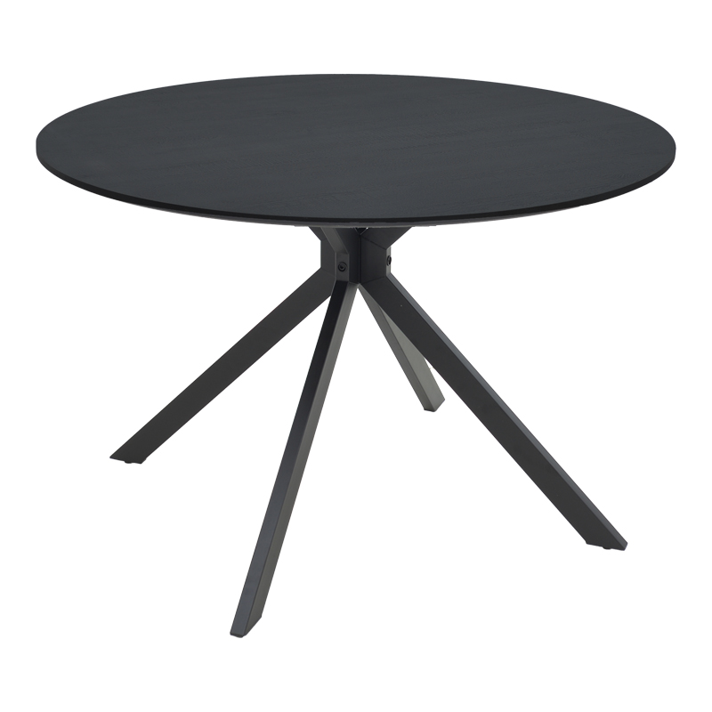 product_pako_292-000127 Τραπέζι Xuson μαύρο mdf με μεταλλικό πόδι Φ120x75εκ - Image 1