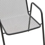 Πολυθρόνα Pomedon στοιβαζόμενη μαύρο μέταλλο 56x64x87εκ - Image 8