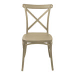 Καρέκλα Crossie στοιβαζόμενη pp cappuccino 43x53x88εκ - Image 4