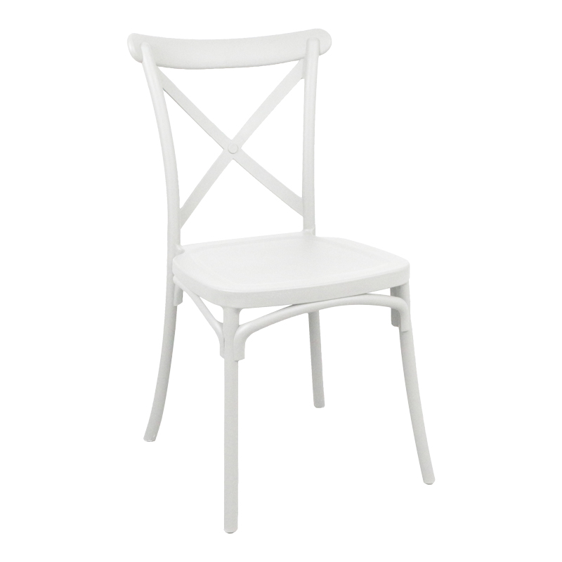 product_pako_326-000076 Καρέκλα Crossie στοιβαζόμενη pp λευκό 43x53x88εκ - Image 1