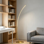 Φωτιστικό δαπέδου Archer led χρυσό μεταλλικό 70x28x165εκ