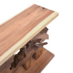 Κονσόλα Nasiol Inart teak ξύλο σε φυσική απόχρωση 120x40x75εκ - Image 5