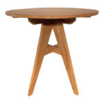 Τραπέζι Cadrada teak ξύλο σε φυσική απόχρωση Φ80x76εκ - Image 2