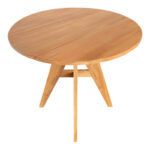 Τραπέζι Cadrada teak ξύλο σε φυσική απόχρωση Φ80x76εκ - Image 3