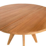 Τραπέζι Cadrada teak ξύλο σε φυσική απόχρωση Φ80x76εκ - Image 4