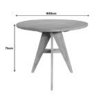 Τραπέζι Cadrada teak ξύλο σε φυσική απόχρωση Φ80x76εκ - Image 5