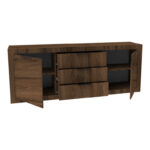 Μπουφές Doha καρυδί με oak 210x45x80.5εκ - Image 3