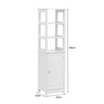 Ντουλάπι-στήλη Larben mdf λευκό 40x33x150εκ - Image 8
