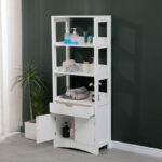 Ντουλάπι-στήλη Sejo mdf λευκό 60x32.5x154εκ