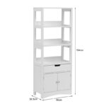 Ντουλάπι-στήλη Sejo mdf λευκό 60x32.5x154εκ - Image 9