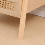 Ραφιέρα επιδαπέδια 3όροφη Scandy mdf-rattan σε φυσική απόχρωση 44x37x110εκ - Image 6