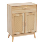 Μπουφές Scandy ξύλο πεύκου-rattan σε φυσική απόχρωση 60x30x80εκ - Image 2