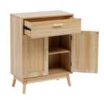 Μπουφές Scandy ξύλο πεύκου-rattan σε φυσική απόχρωση 60x30x80εκ - Image 4