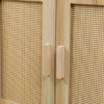 Μπουφές Scandy ξύλο πεύκου-rattan σε φυσική απόχρωση 60x30x80εκ - Image 8