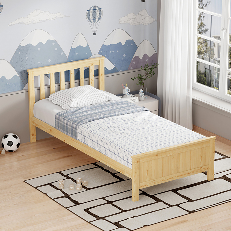 product_pako_370-000044 Κρεβάτι Neranda ξύλο πεύκου σε φυσική απόχρωση 90x190εκ - Image 1