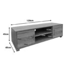 Έπιπλο τηλεόρασης Serank σε sonoma απόχρωση 120x40x40εκ - Image 5