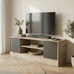 Έπιπλο τηλεόρασης Sasa sonoma-ανθρακί 120x35x41.5εκ