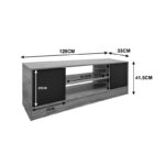 Έπιπλο τηλεόρασης Sasa sonoma-ανθρακί 120x35x41.5εκ - Image 5