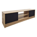 Έπιπλο τηλεόρασης Sasa sonoma-ανθρακί 150x35x41.5εκ - Image 3