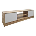 Έπιπλο τηλεόρασης Sasa sonoma-λευκό 150x35x41.5εκ - Image 3