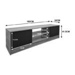 Έπιπλο τηλεόρασης Sasa sonoma-λευκό 150x35x41.5εκ - Image 5