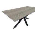 Τραπέζι Bethan sonoma με γκρι mdf και μαύρο μέταλλο 160x80x75εκ - Image 3
