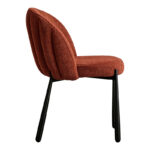 Καρέκλα Denna ύφασμα terracotta-μαύρα μεταλλικά πόδια 52x60x85εκ (Σετ 2 τεμαχίων) - Image 3