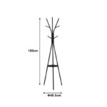 Καλόγερος Denner μέταλλο σε μαύρη απόχρωση 48.5x48.5x180εκ - Image 4