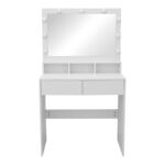 Τουαλέτα κρεβατοκάμαρας Vanity με led λευκό 80x40x140εκ - Image 4