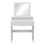 Τουαλέτα κρεβατοκάμαρας Virna με led λευκό 80x40x145εκ - Image 4
